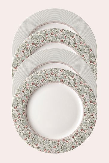 Buy Laura Ashley Set of Wild Luxembourg Next Green from Clematis 4 Plates