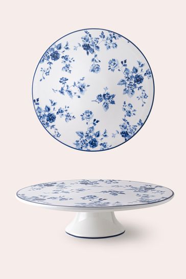 Blue shop cake stand
