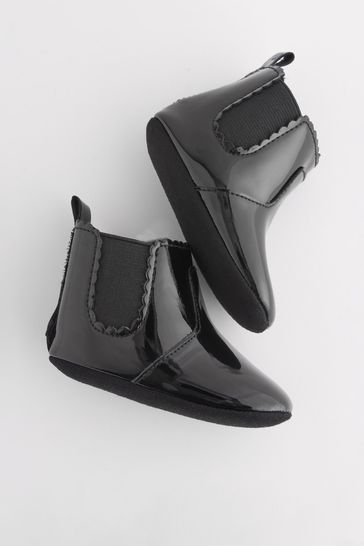 Buy Black Patent Baby Chelsea Boots 0 24mths from Next Australia