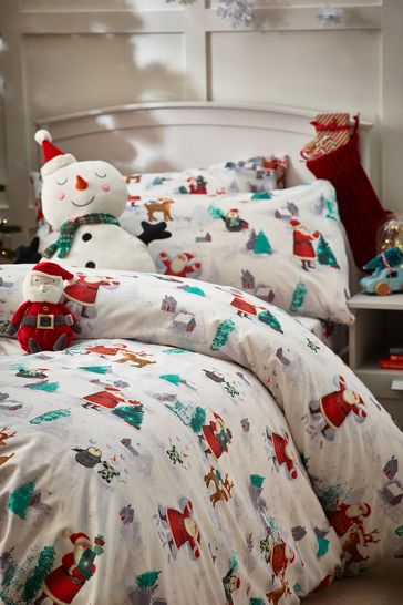 Buy All Over Print Santa and Presents Duvet Cover and Pillowcase