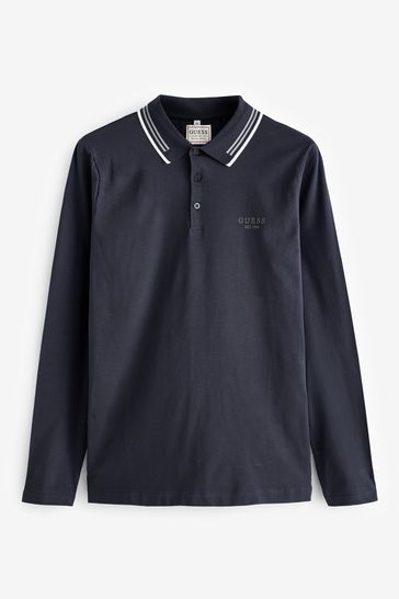 Guess polo long best sale sleeve