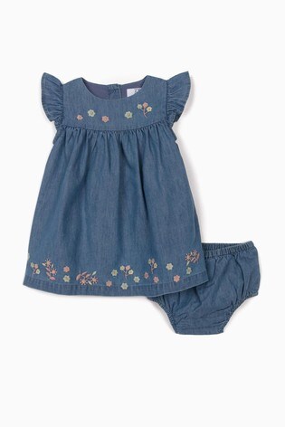 Zippy Blue Comfort Denim Dress with Bloomer Shorts