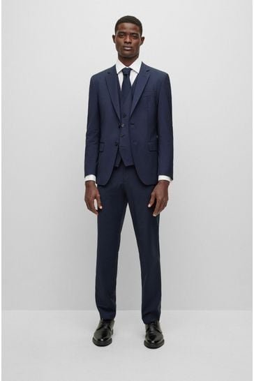 Buy BOSS Blue Slim Fit Suit Jacket from Next Bahrain