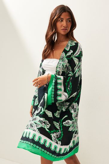 Green sales kimono jacket