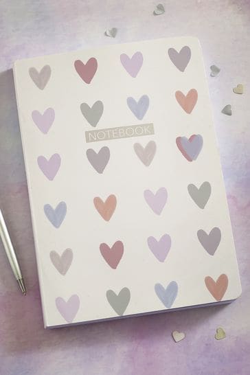 Pastel Hearts A5 Notebook