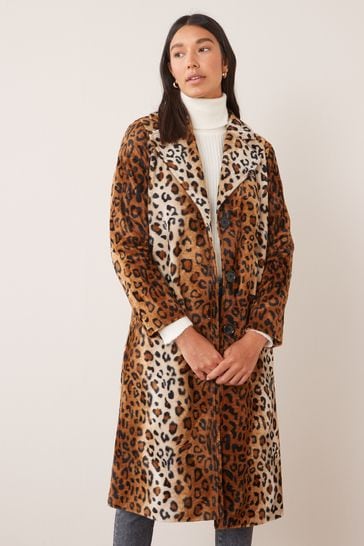 Helene berman leopard print coat sale