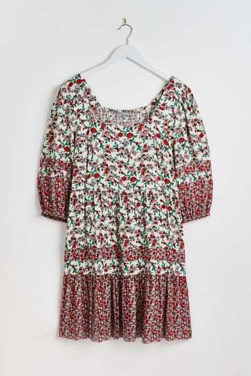 Oliver bonas red shop ditsy floral dress