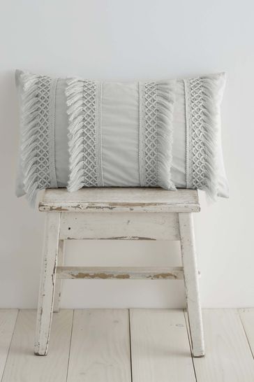 Pineapple Elephant Grey Izmir Cotton Tassel Cushion