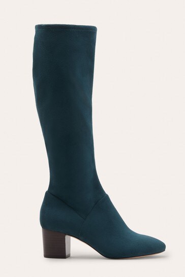 Boden Green Round Toe Stretch Boots
