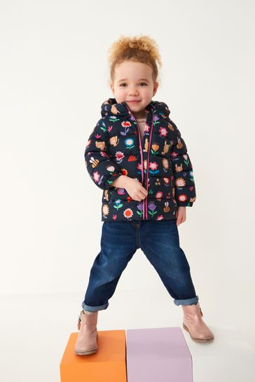 Character padded top coat infant girls