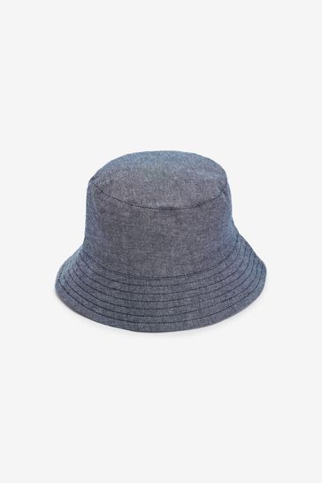 Blue Chambray Bucket Hat (3mths-10yrs)