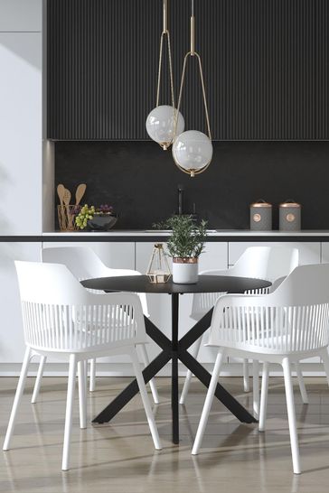 Set of 2 2025 white dining chairs
