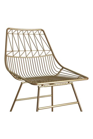 Buy CosmoLiving Gold Astrid Wire Metal Dining Chair from the Next