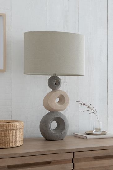 Grey Piedra Table Lamp
