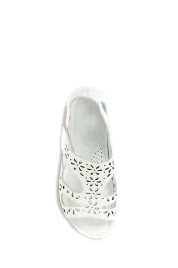 Pavers ladies white sandals store