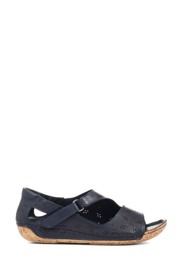 Pavers Leather Flat Sandals