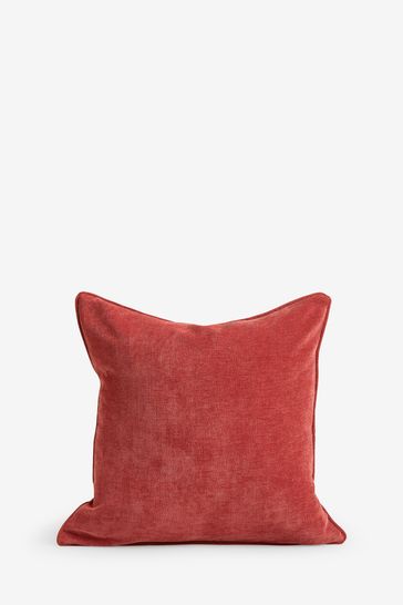 Red best sale velvet cushion