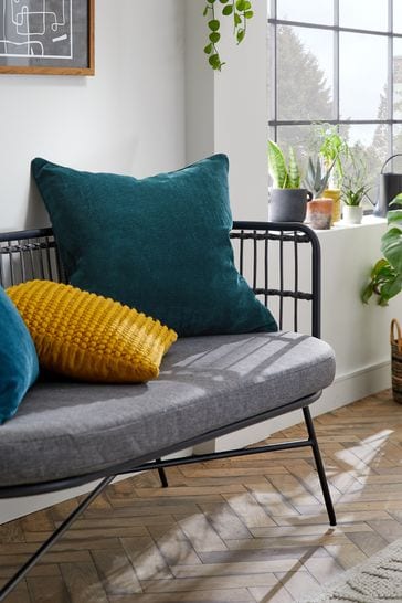 Petrol Blue 59 x 59cm Soft Velour Cushion
