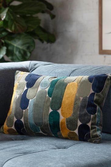 Blue yellow cushions top