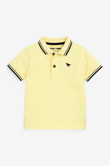 Lemon Yellow Short Sleeve Plain Polo Shirt (3mths-7yrs)