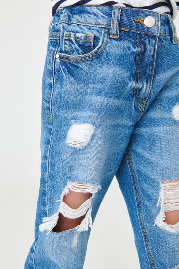 Light blue shop mom jeans ripped