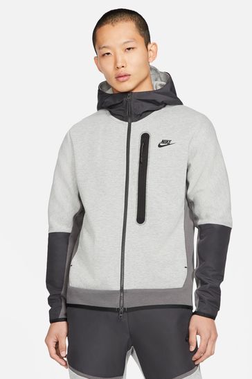 Nike Grey Tech Fleece Woven Hoodie