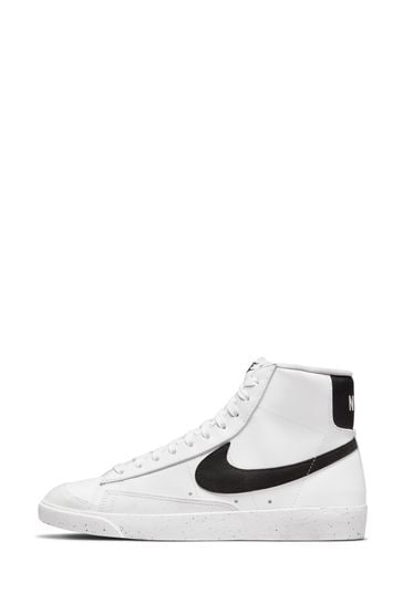 Buy Nike White Black Blazer Mid 77 Next Nature Trainers from Next