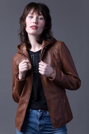Buy Lakeland Leather Abbeyville Hooded Leather Jacket from the Next UK online shop