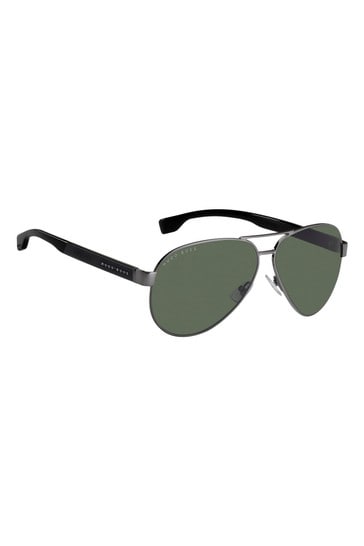 BOSS Silver Pilot Sunglasses