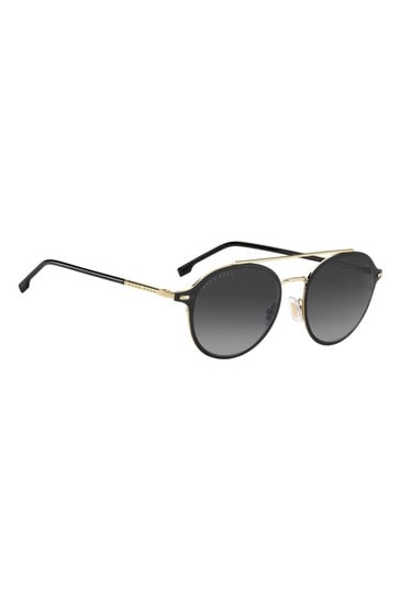 Black sunglasses 2025 with gold bar