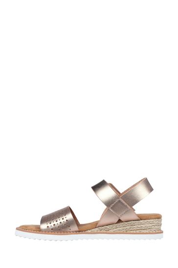 Sketchers gold sandals sales