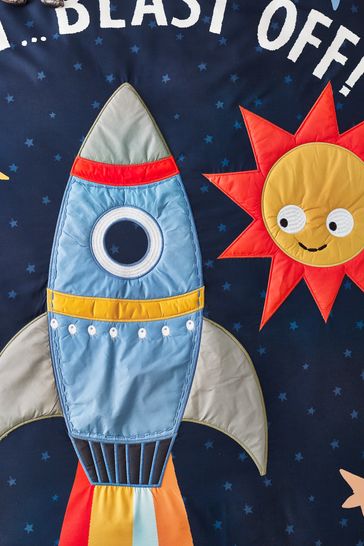 Buy Navy Blue Kids Textured Rocket Design Duvet Cover And Pillowcase Set from Next Ireland