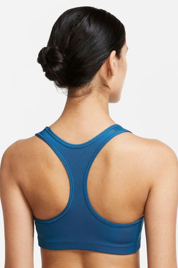 Buy Nike Blue Swoosh Medium Support Non Padded Sports Bra from Next  Luxembourg