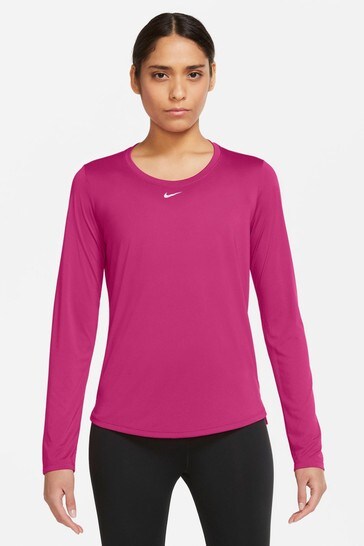 Nike Curve Pink One DriFit Long Sleeved Top