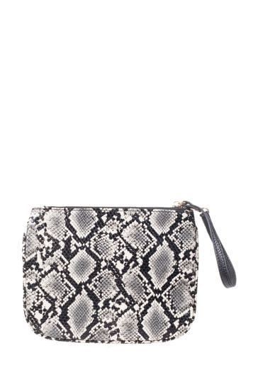 Hush Puppies Black Sadie Snakeskin Tote Bag