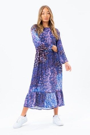 Hype. Purple Ocean Spots Women's Omorose Dress