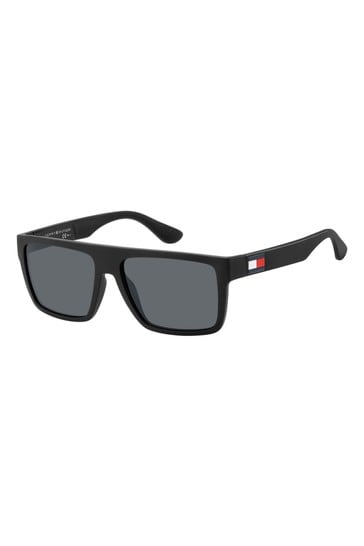 Gafas de sol negras con montura rectangular de Tommy Hilfiger