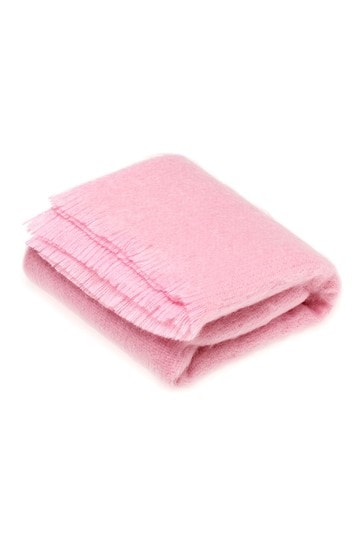 Bronte by Moon Pink Mohair Throw