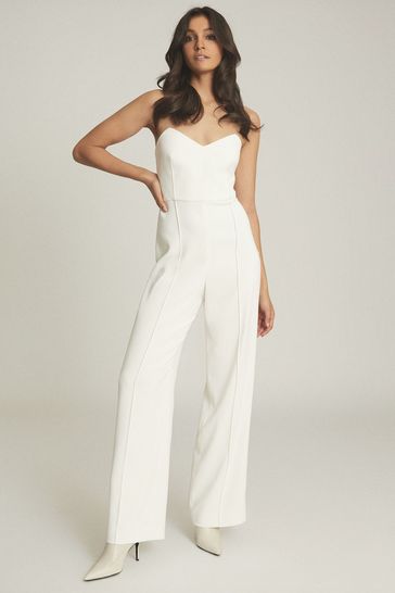 Reiss white jumpsuit outlet