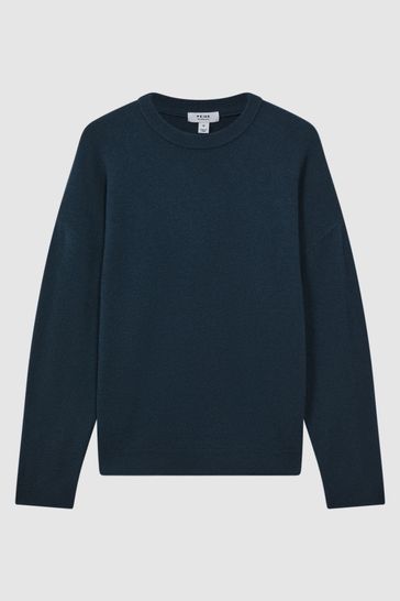 Buy Reiss Petrol Blue Putney Wool Crew Neck Jumper from Next