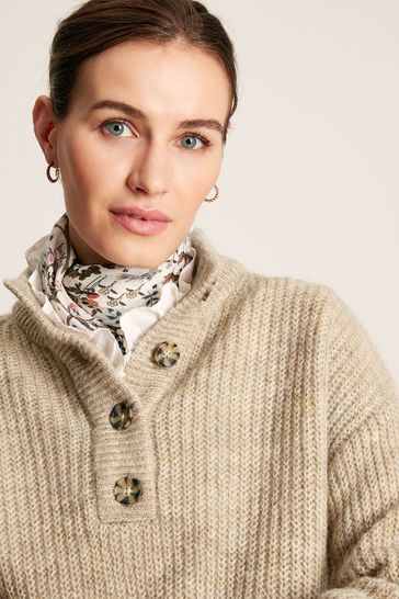Buy Joules Kayleigh Oatmeal Button up Jumper from Next Canada