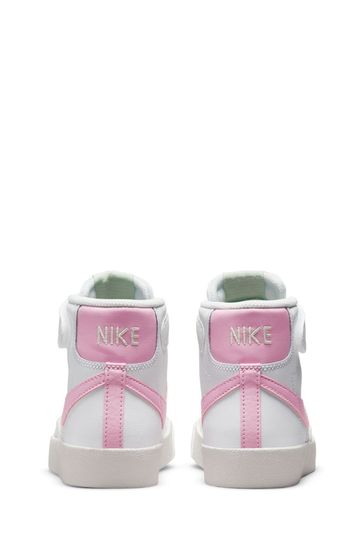 Buy Nike White Pink Blazer 77 Mid Junior Trainers from Next Denmark