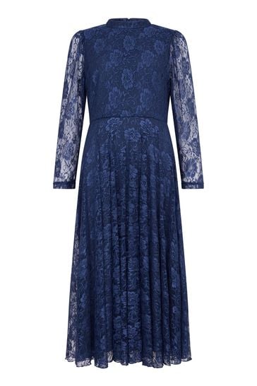 Finery Navy Blue Ravi Midi Lace Dress