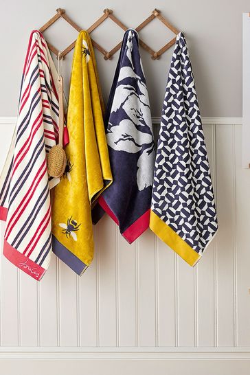 Buy Joules Gold Cotton Botanical Bee Towel from Next Denmark