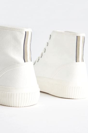 White hi top trainers sale