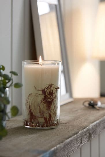 Natural Lemon & Bergamot Highland Cow Pillar Scented Candle