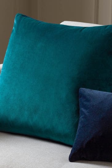 Blue and store green cushion covers