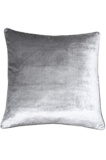 Riva Paoletti Silver Grey Luxe Velvet Polyester Filled Cushion
