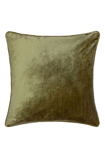 Riva Paoletti Olive Green Luxe Velvet Cushion