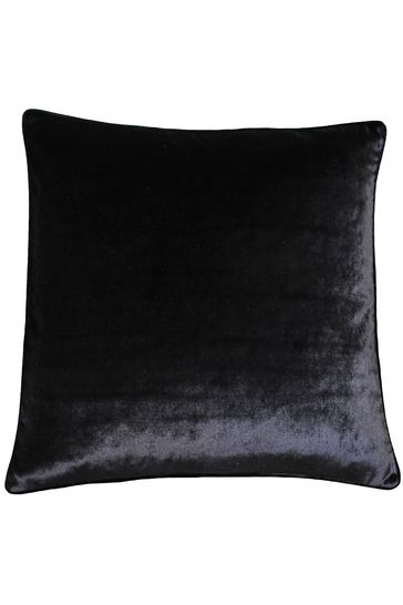 Riva Paoletti Black Luxe Velvet Polyester Filled Cushion